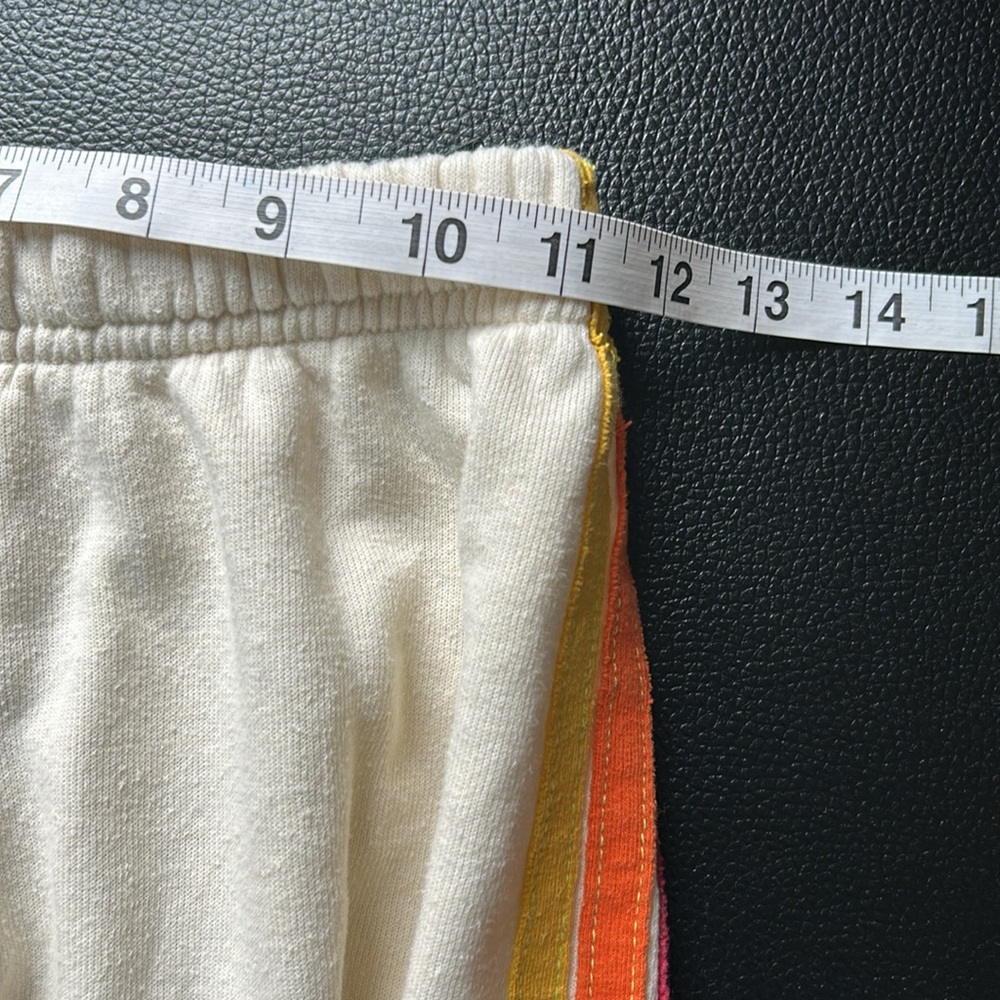 Aviator Nation Cream Pants with Rainbow Stripes - Picture 14 of 16
